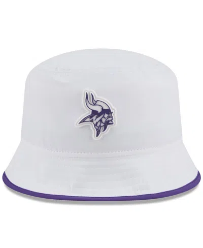 New Era Men's White Minnesota Vikings 2025 Nfl Training Camp Stretch Bucket Hat