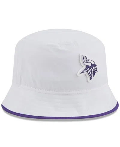 New Era Men's White Minnesota Vikings 2025 Nfl Training Camp Stretch Bucket Hat