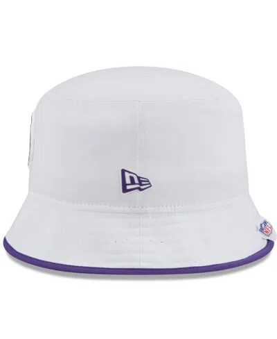 New Era Men's White Minnesota Vikings 2025 Nfl Training Camp Stretch Bucket Hat