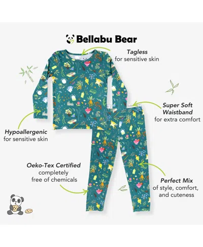 Bellabu Bear Kids Unisex Kids' Mandrakes Potions & Herbs Set Of 2 Piece Pajamas In Green