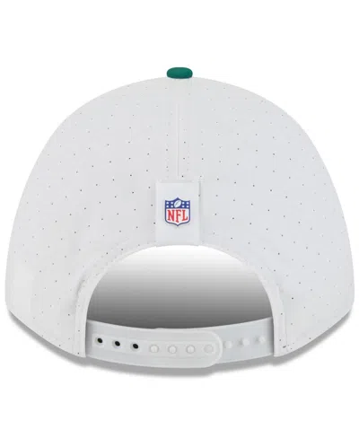 New Era Big Boys And Girls White/green New York Jets 2025 Nfl Training Camp A-frame 9forty Adjustable Hat In White
