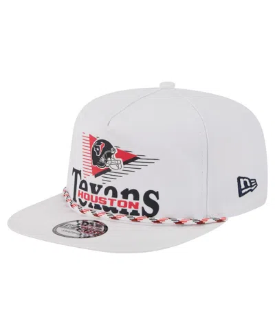 New Era Men's White Houston Texans Collide Golfer Snapback Hat