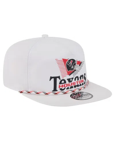 New Era Men's White Houston Texans Collide Golfer Snapback Hat
