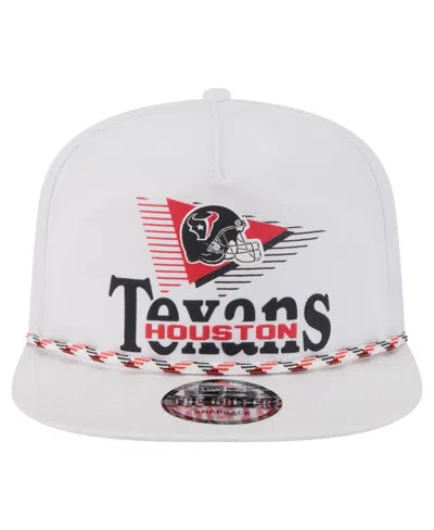 New Era Men's White Houston Texans Collide Golfer Snapback Hat
