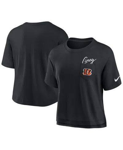 Nike Women's Black Cincinnati Bengals Performance Pocket T-shirt