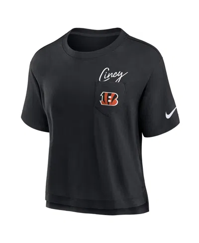 Nike Women's Black Cincinnati Bengals Performance Pocket T-shirt
