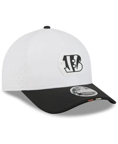 New Era Big Boys And Girls White/black Cincinnati Bengals 2025 Nfl Training Camp A-frame 9forty Adjustable H In White