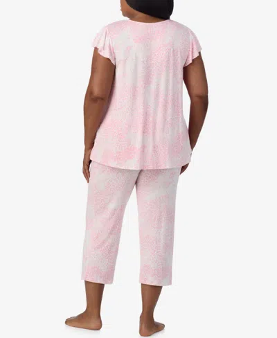 Ellen Tracy Plus Size Short Sleeve Cropped Pajama Set