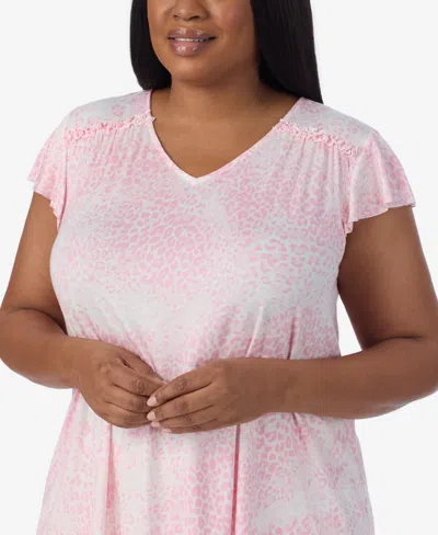 Ellen Tracy Plus Size Short Sleeve Cropped Pajama Set