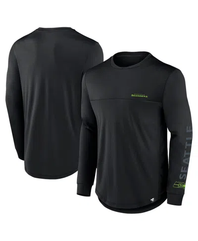 Fanatics Men's Black Dallas Cowboys Grind On Defender Long Sleeve T-shirt In Black
