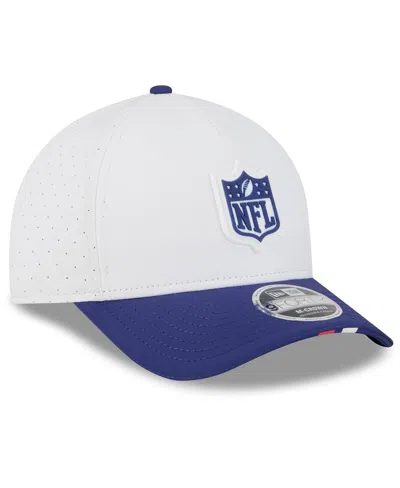 New Era Men's White/navy 2025 Nfl Training Camp A-frame 9forty Adjustable Hat