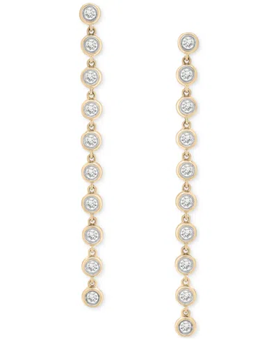 Wrapped In Love Diamond Bezel Drop Earrings (1 Ct. T.w.) In 14k Gold, Exclusively At Macy's