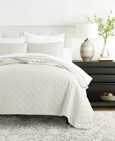 Ienjoy Home Classic Stripe Reversible 2-pc. Quilt Set, Twin/twin Xl In Neutral