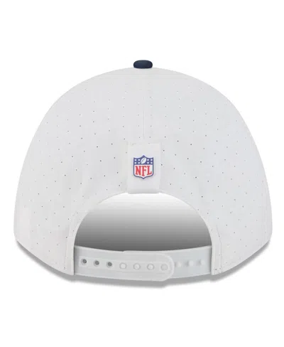 New Era Men's White/college Navy Seattle Seahawks 2025 Nfl Training Camp A-frame 9forty Adjustable Hat