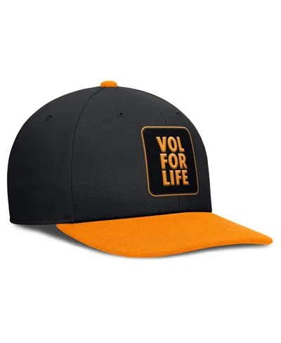 Nike Men's Black/tennessee Orange Tennessee Volunteers 2025 Sideline Campus Pro Local Snapback Hat
