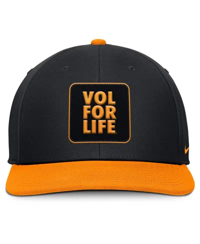 Nike Men's Black/tennessee Orange Tennessee Volunteers 2025 Sideline Campus Pro Local Snapback Hat