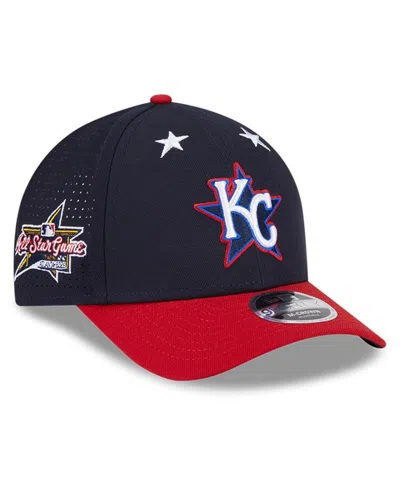 New Era Men's Navy/red Kansas City Royals 2025 Mlb All-star Game Workout 9forty M-crown Adjustable Hat