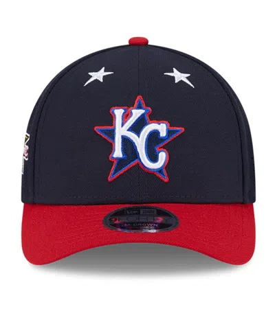 New Era Men's Navy/red Kansas City Royals 2025 Mlb All-star Game Workout 9forty M-crown Adjustable Hat