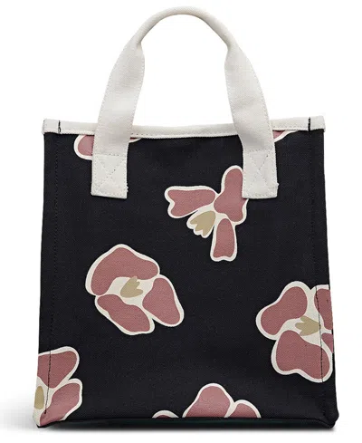 Radley London Abstract Floral Small Open Top Grab Bag In Black