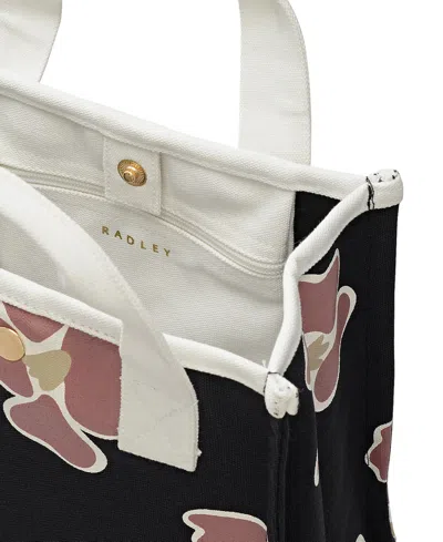 Radley London Abstract Floral Small Open Top Grab Bag In Black