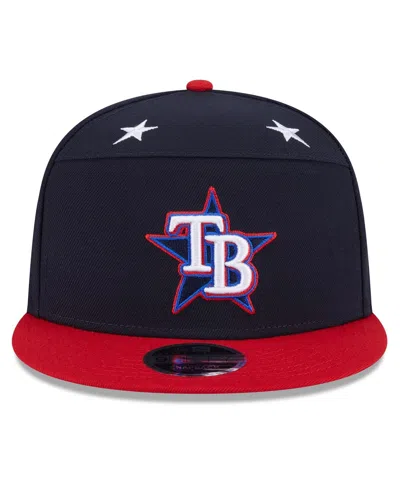 New Era Men's Navy/red Tampa Bay Rays 2025 Mlb All-star Game Workout Side Patch 9fifty Snapback Hat