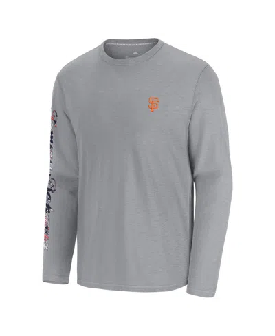 Tommy Bahama Men's Gray Los Angeles Dodgers Tropic Curveball Lux Long Sleeve T-shirt