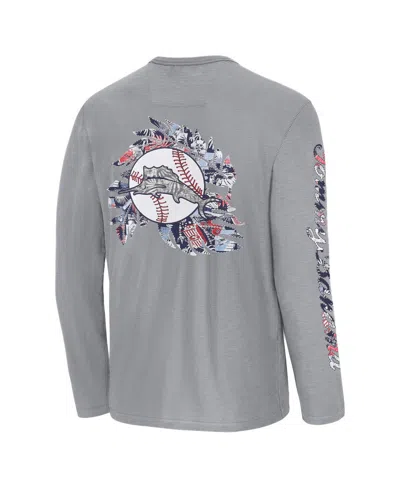 Tommy Bahama Men's Gray Los Angeles Dodgers Tropic Curveball Lux Long Sleeve T-shirt