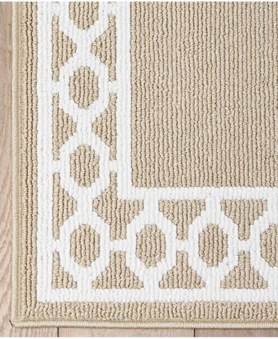 Jean Pierre New York Christine Trellis Border Tufted Runner Rug, 30" X 144"