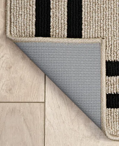 Jean Pierre New York Double Line Border Tufted Runner Rug, 30" X 144"
