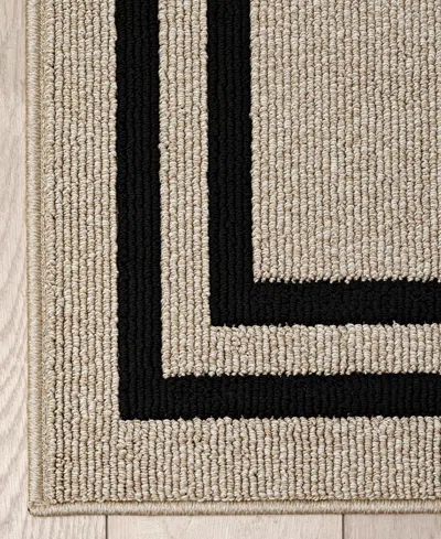Jean Pierre New York Double Line Border Tufted Runner Rug, 30" X 144"