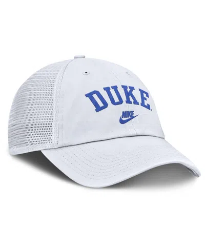 Nike Men's White Duke Blue Devils Club Legacy Adjustable Trucker Hat