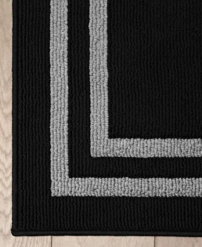 Jean Pierre New York Double Line Border Tufted Runner Rug, 30" X 144"