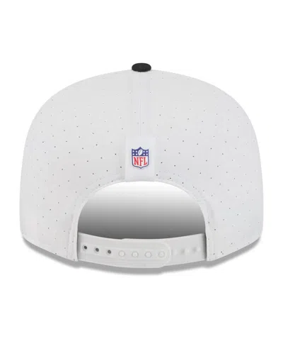 New Era Men's White/black Jacksonville Jaguars 2025 Nfl Training Camp Split Panel 9fifty Snapback Hat