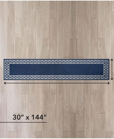Jean Pierre New York Christine Trellis Border Tufted Runner Rug, 30" X 144"