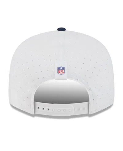 New Era Men's White/college Navy Seattle Seahawks 2025 Nfl Training Camp Split Panel 9fifty Snapback Hat