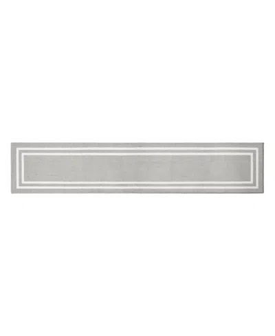 Jean Pierre New York Double Line Border Tufted Runner Rug, 30" X 120"