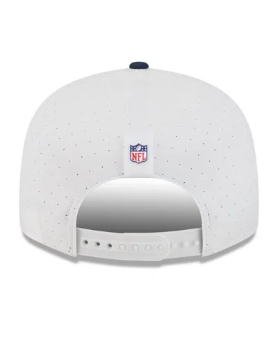 New Era Men's White/navy Tennessee Titans 2025 Nfl Training Camp Split Panel 9fifty Snapback Hat