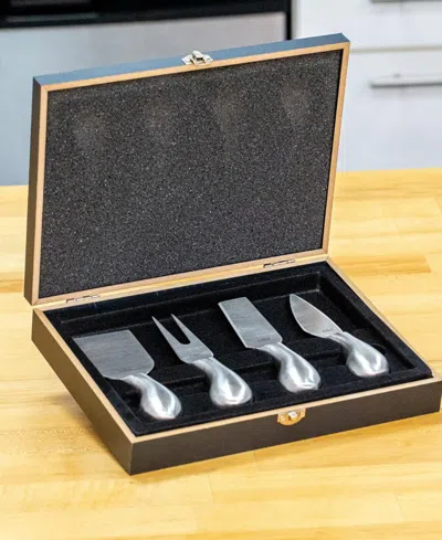 Frieling Piave 4-piece Cheese Knife Set In Black