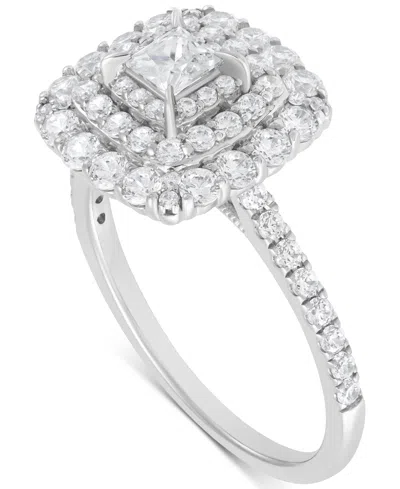 Macy's Diamond Princess Triple Halo Bridal Ring Set (1-1/2 Ct. T.w.) In 14k White Gold