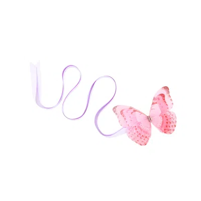 Oanasavu.creations Women's Pink / Purple / Pink Neck Tie Silk Ribbon Accessory Butterfly Fairy Wings