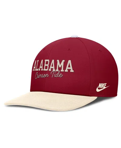 Nike Men's Crimson/cream Alabama Crimson Tide Pro Legacy Script Snapback Hat