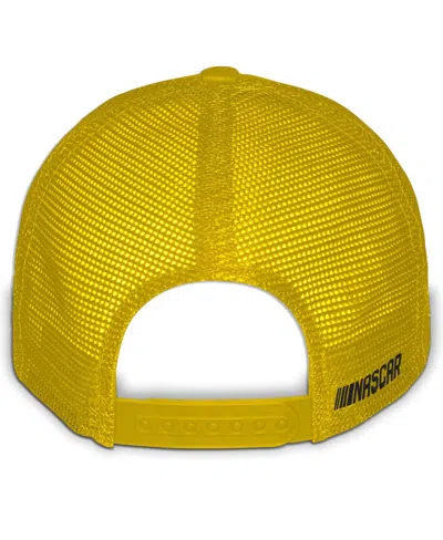 Checkered Flag Sports Men's And Women's Yellow Joey Logano Shell Pennzoil Flame Trucker Adjustable Hat