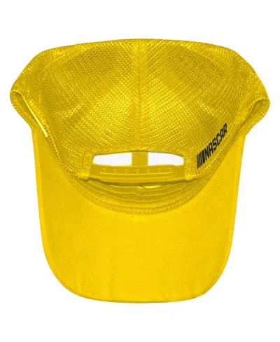 Checkered Flag Sports Men's And Women's Yellow Joey Logano Shell Pennzoil Flame Trucker Adjustable Hat