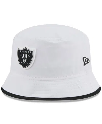 New Era Men's White Las Vegas Raiders 2025 Nfl Training Camp Stretch Bucket Hat