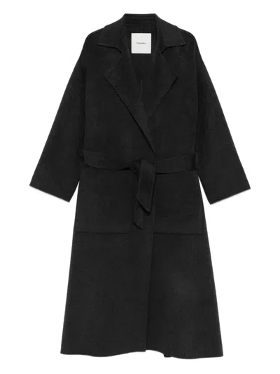 Nanushka Belted Wool Coat
