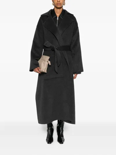 Nanushka Belted Wool Coat
