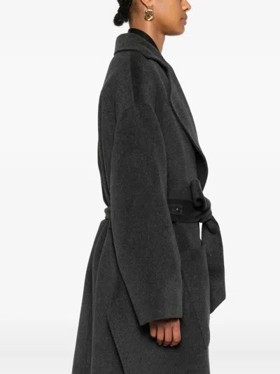 Nanushka Belted Wool Coat