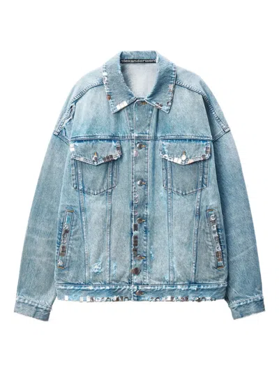 Alexander Wang Denim Jacket In Blue