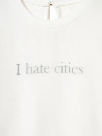 Undercover Layered Flutter-sleeve Sweatshirt In White