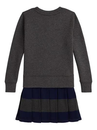 Polo Ralph Lauren Crew-neck Pleated Dress In Black